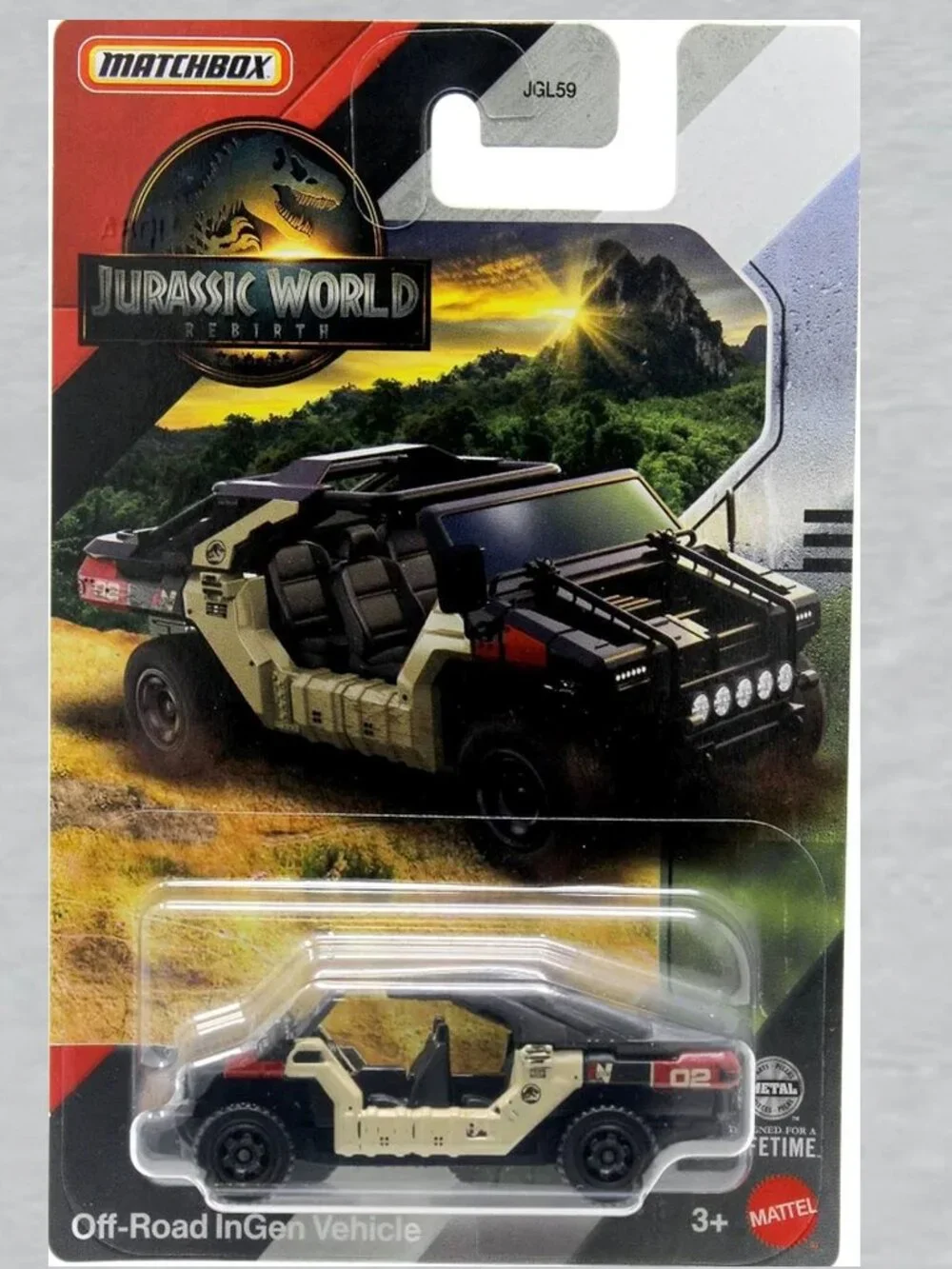 Matchbox Jurassic World Rebirth off-road InGen Vehicle BLACK